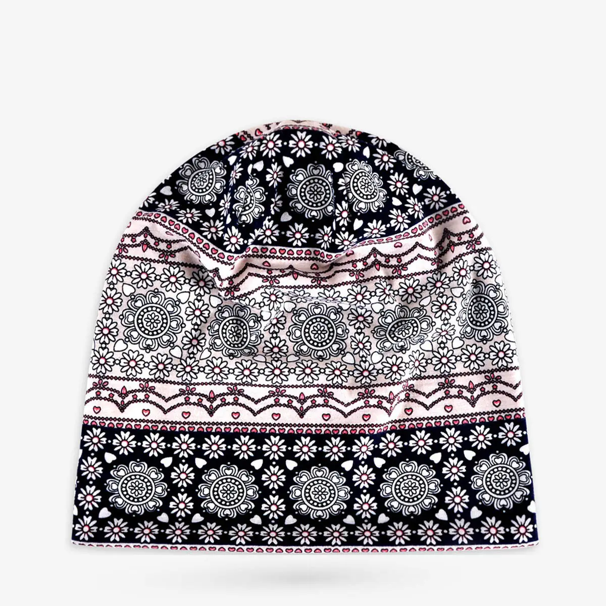 Men & Women Cotton Cashew Flower Turban Hat Spring Summer Cool Hip-Hop Fashion — feature 3