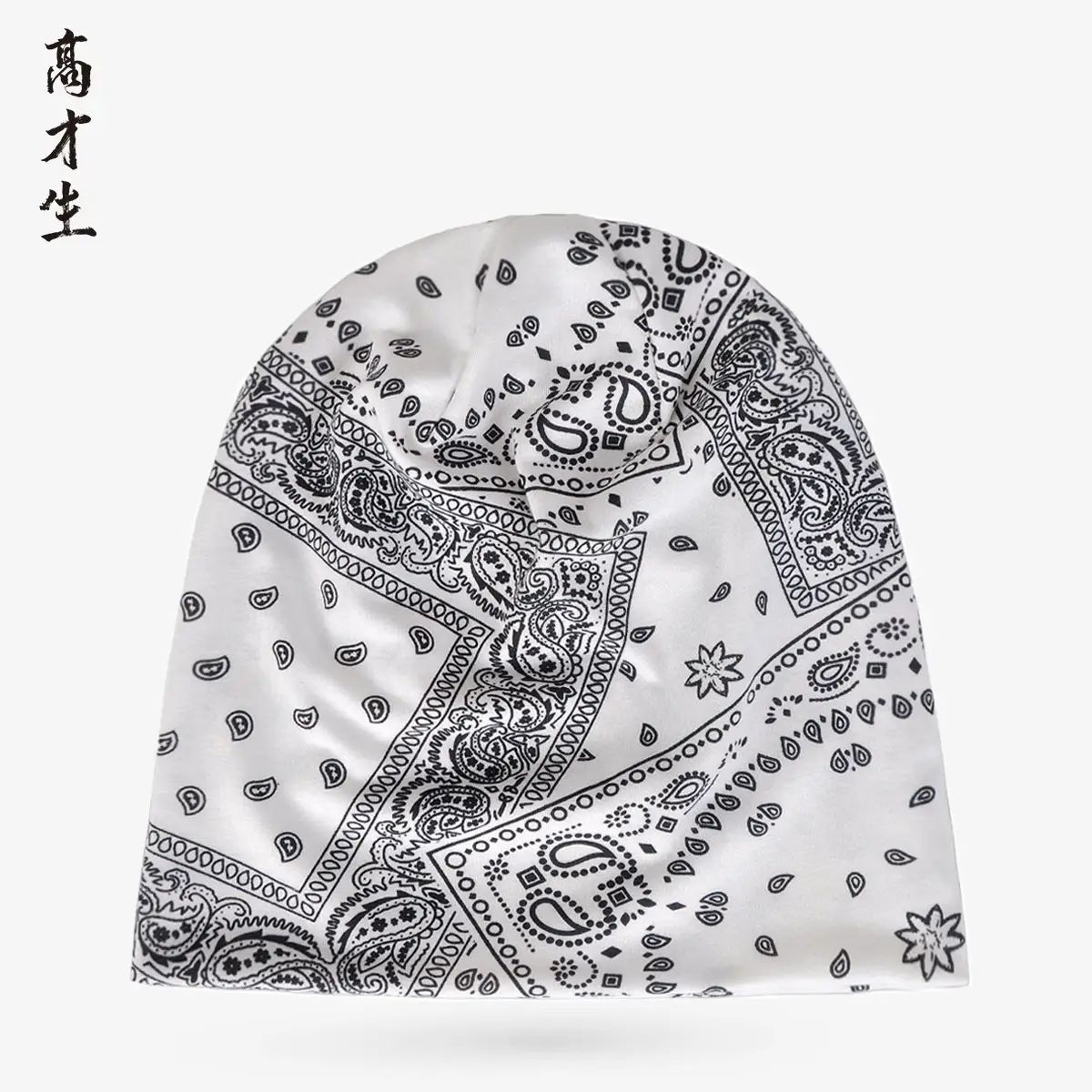 Men & Women Cotton Cashew Flower Turban Hat Spring Summer Cool Hip-Hop Fashion - Image 2