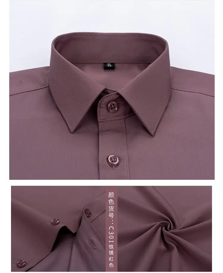 Men's Bamboo Fiber Long-Sleeve Shirt Grey — feature 29