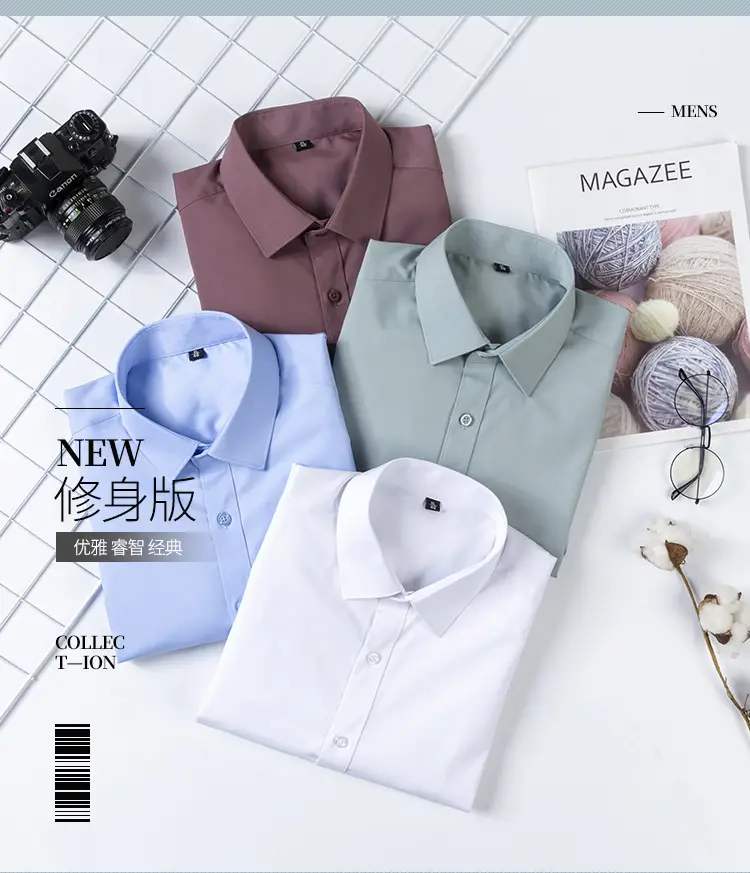 Men's Bamboo Fiber Long-Sleeve Shirt Grey — feature 6