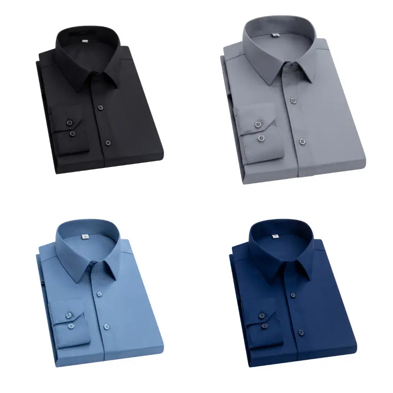Men's Bamboo Fiber Long-Sleeve Shirt Grey — feature 9