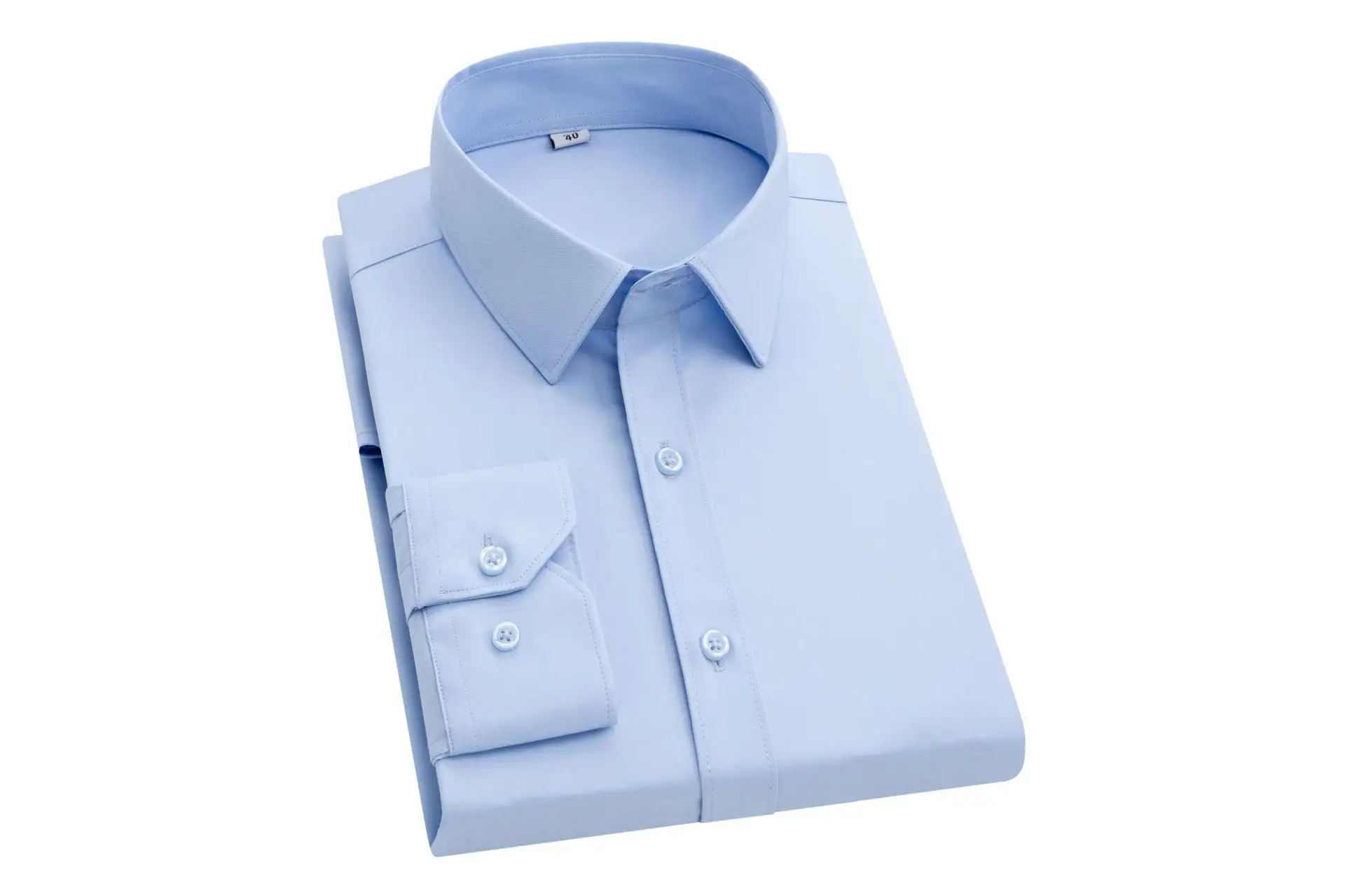 Men's Bamboo Fiber Long-Sleeve Shirt Grey - Image 2