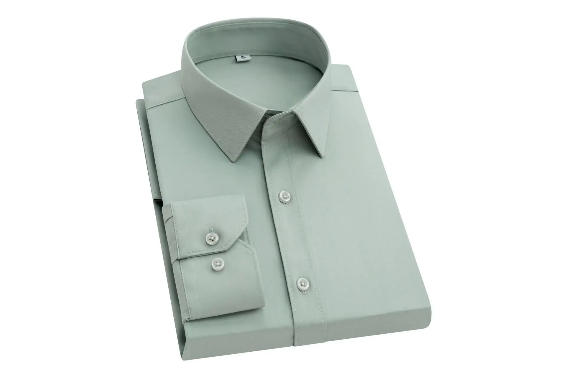 Men's Bamboo Fiber Long-Sleeve Shirt Grey - Image 4