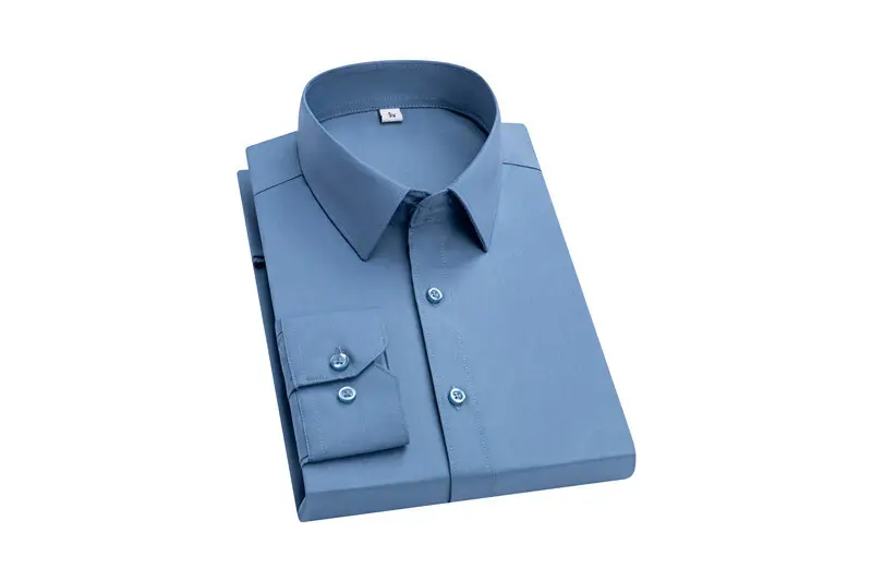 Men's Bamboo Fiber Long-Sleeve Shirt Grey - Image 8