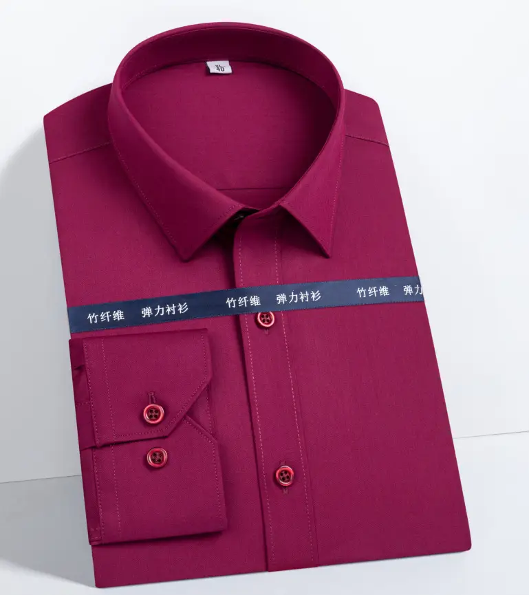 Men's Bamboo Fiber Long-Sleeve Shirt Grey - Image 9