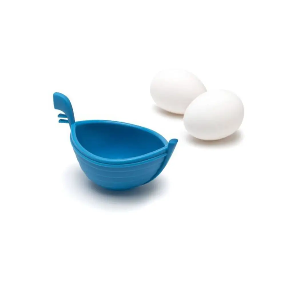 Blue Silicone Egg Pochor for Cooking & Cooking Tools - Image 2