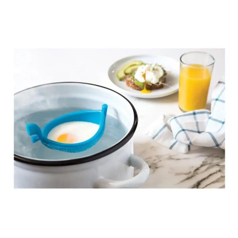 Blue Silicone Egg Pochor for Cooking & Cooking Tools - Image 3