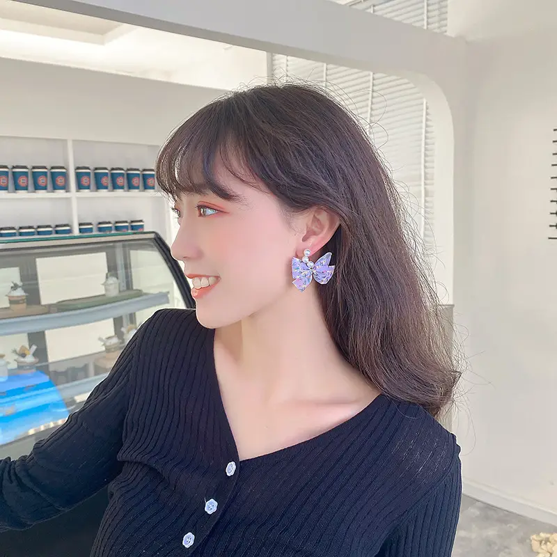 S925 Silver Pearl Bow Earrings for Girls — feature 8