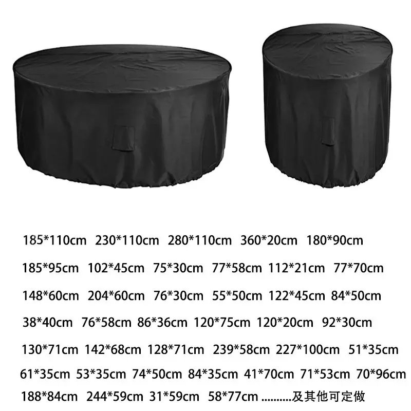 Outdoor Round Table Cover Waterproof Dustproof 210D Oxford - Image 5