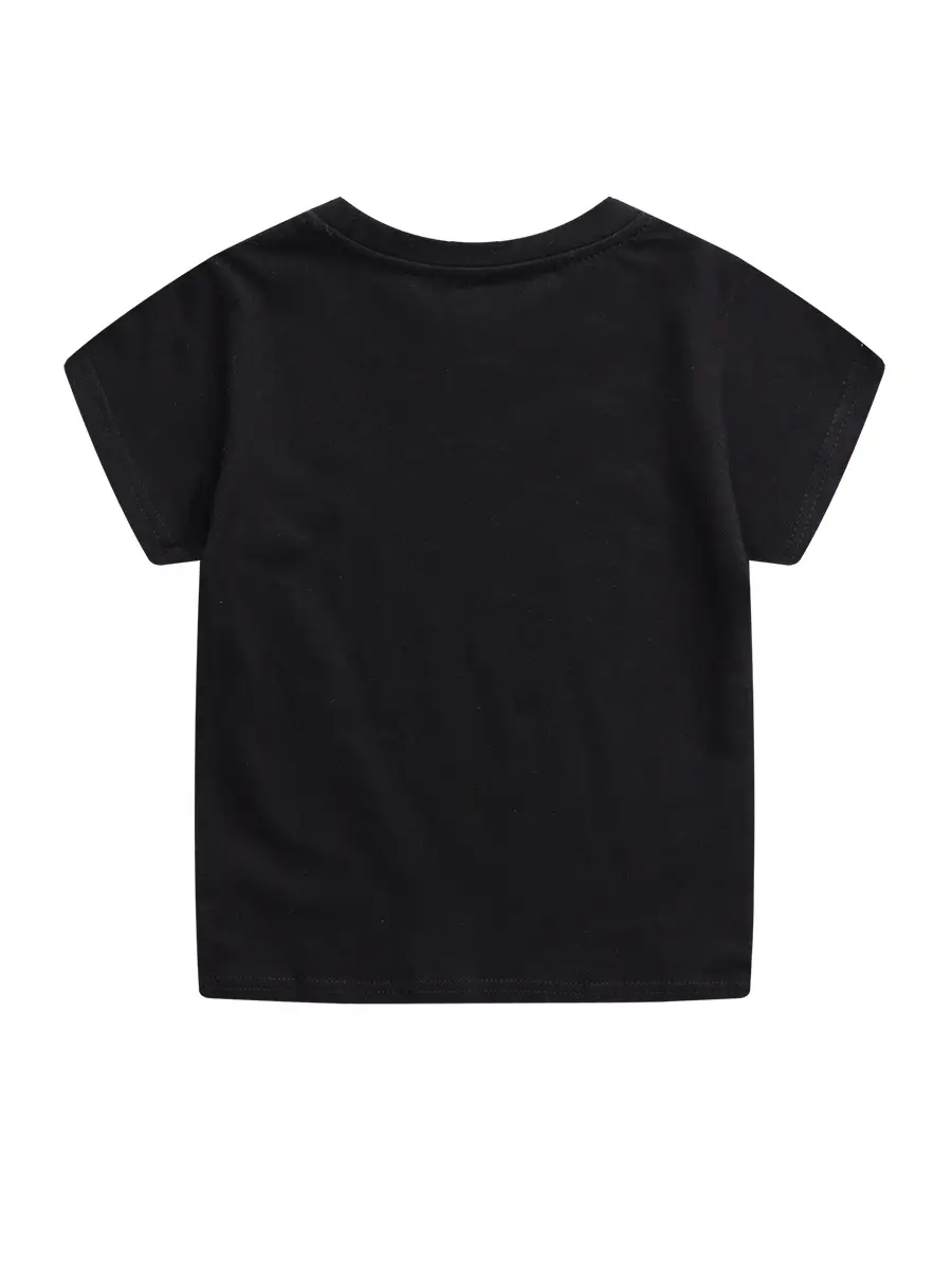 Boys 2026 Summer Cartoon T-Shirt Black Short Sleeve - Image 3