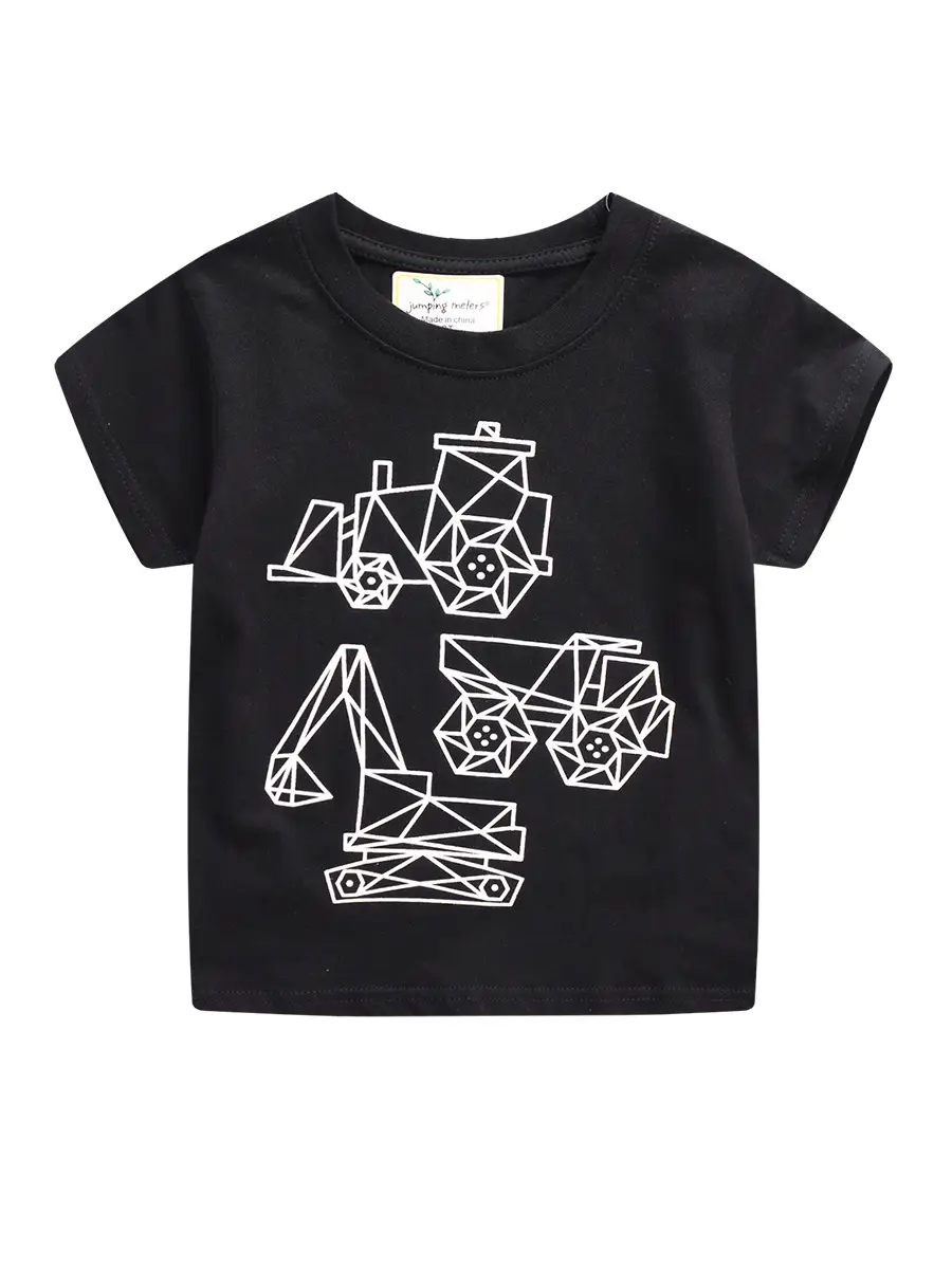 Boys 2026 Summer Cartoon T-Shirt Black Short Sleeve - Image 6