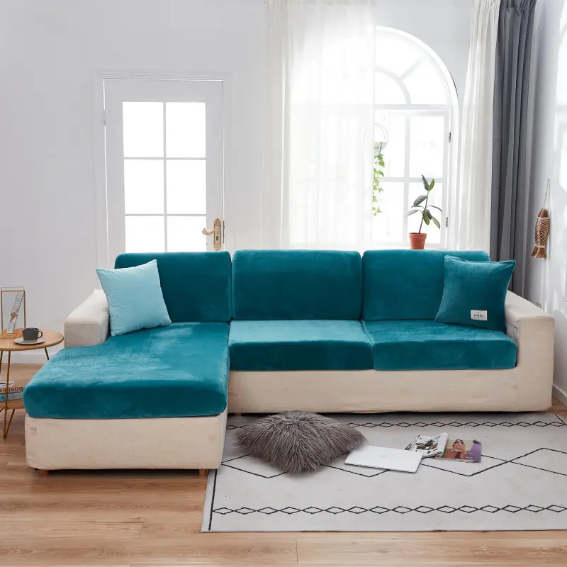 Pink Elastic Sofa Cover for 4 Seater Sofa - Image 2
