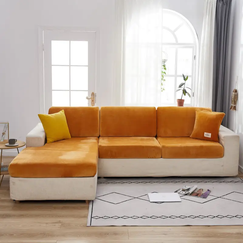 Pink Elastic Sofa Cover for 4 Seater Sofa - Image 3