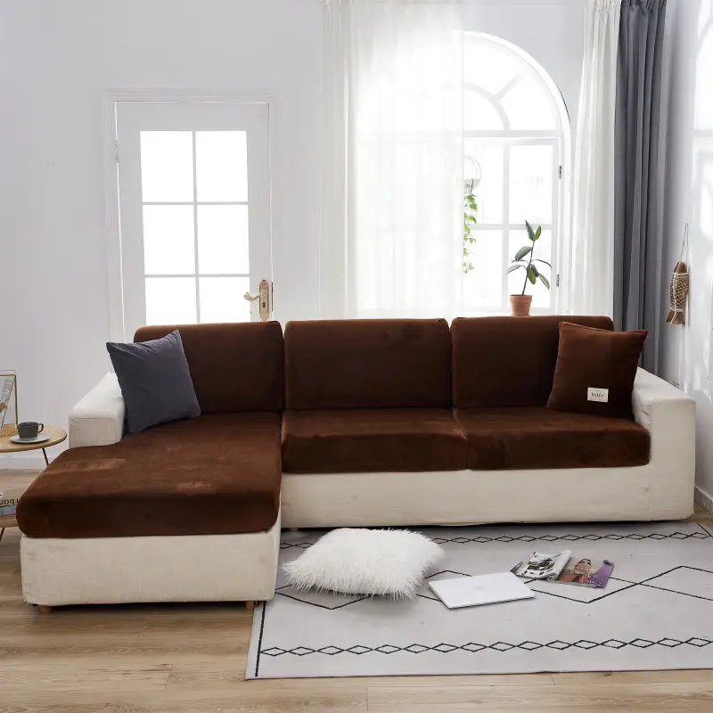 Pink Elastic Sofa Cover for 4 Seater Sofa - Image 6