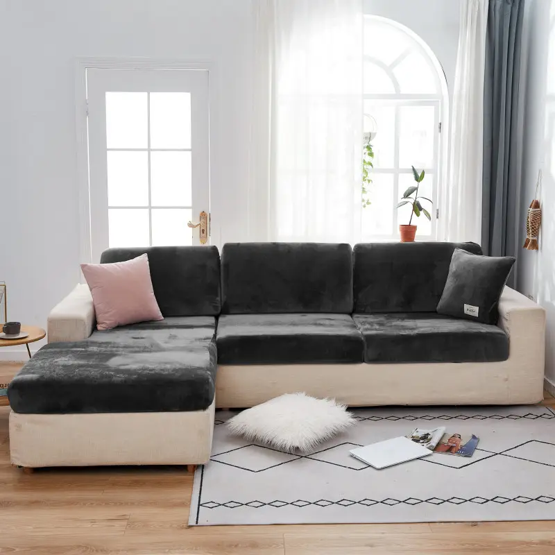 Pink Elastic Sofa Cover for 4 Seater Sofa - Image 9