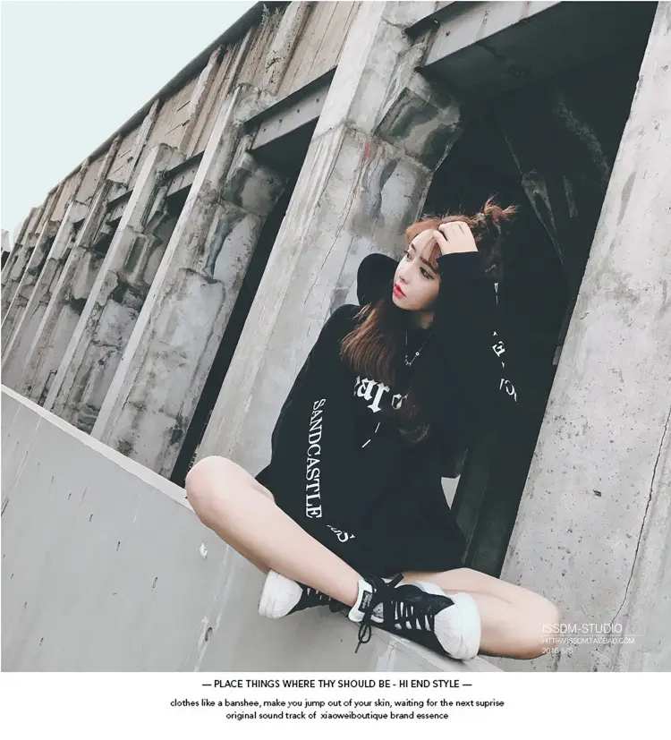 Women Korean Style Fleece Lined Hooded Sweatshirt Beige — feature 38