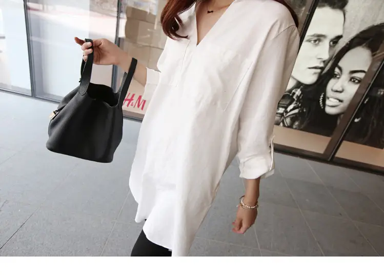 2025 Korean Style White Long Sleeve Lazy Chic Shirt — feature 12