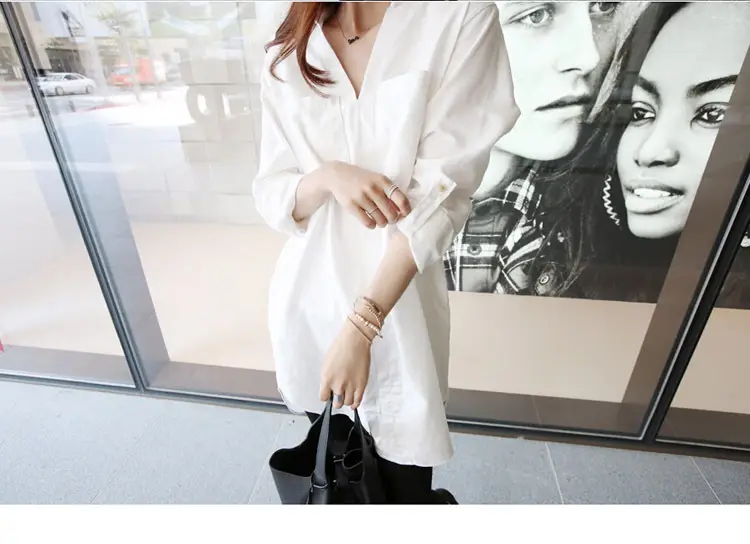2025 Korean Style White Long Sleeve Lazy Chic Shirt — feature 16