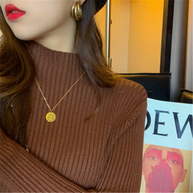 Women Half-Turtleneck Knit Sweater New Winter Layering - Image 8