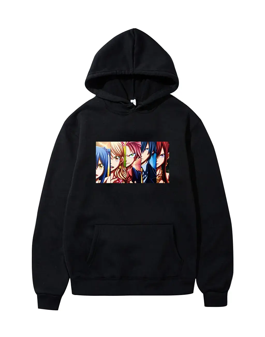 Red Cross Border Fairy Tail Hoodie Large Fleece Lined