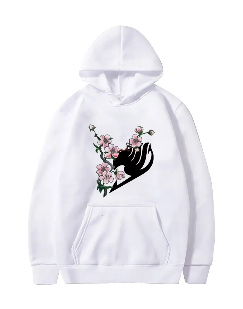 Red Cross Border Fairy Tail Hoodie Large Fleece Lined