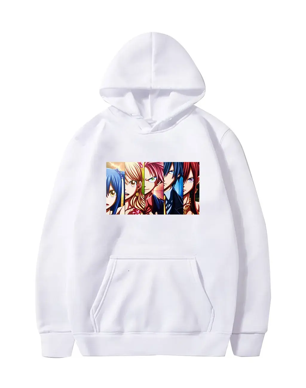 Red Cross Border Fairy Tail Hoodie Large Fleece Lined