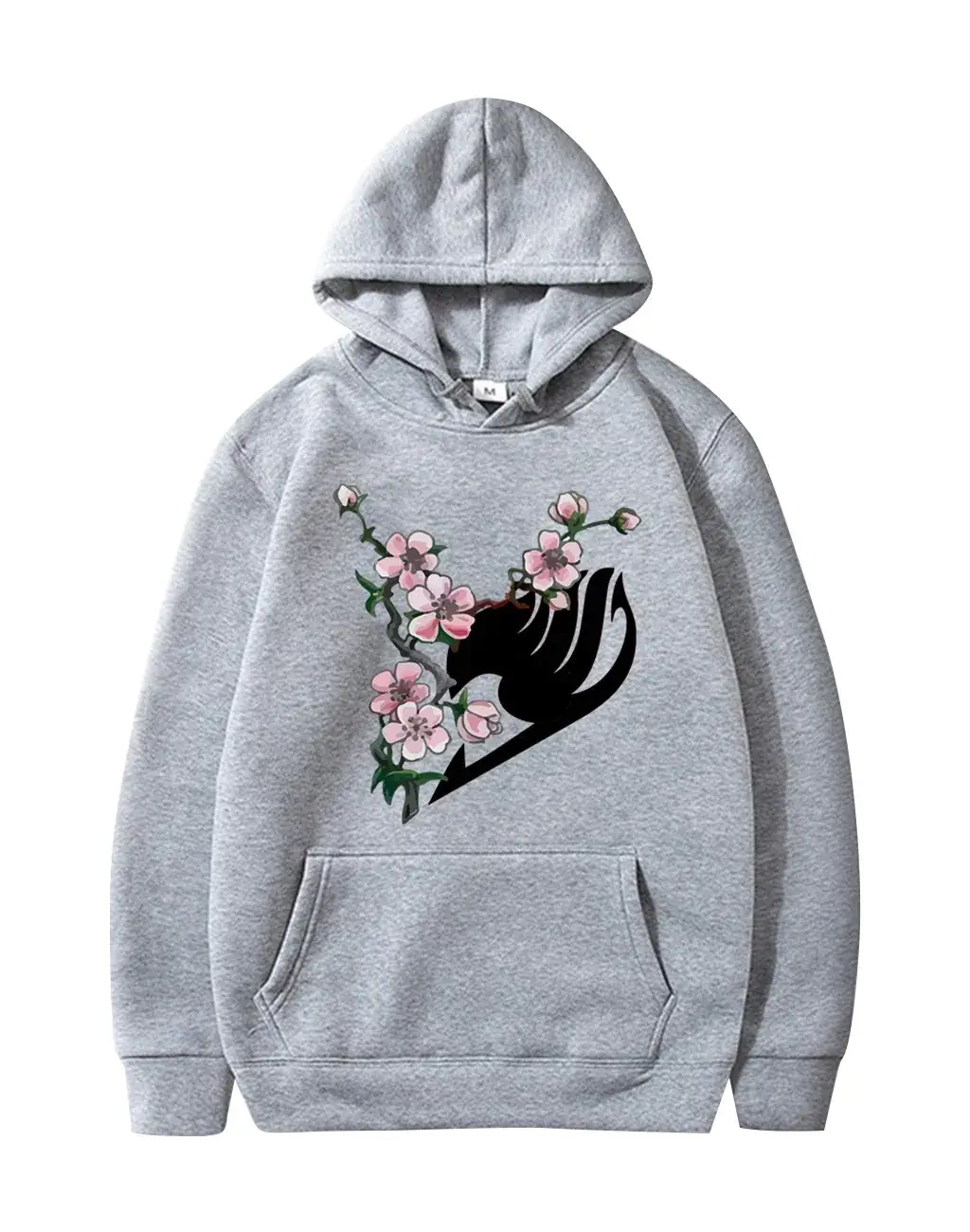 Red Cross Border Fairy Tail Hoodie Large Fleece Lined