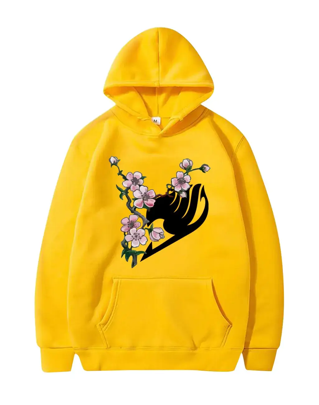 Red Cross Border Fairy Tail Hoodie Large Fleece Lined