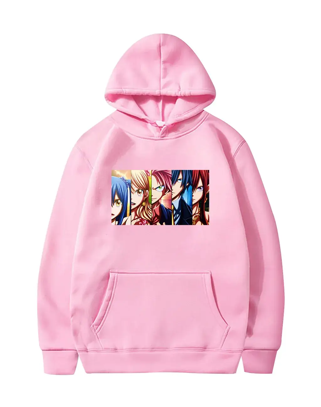 Red Cross Border Fairy Tail Hoodie Large Fleece Lined