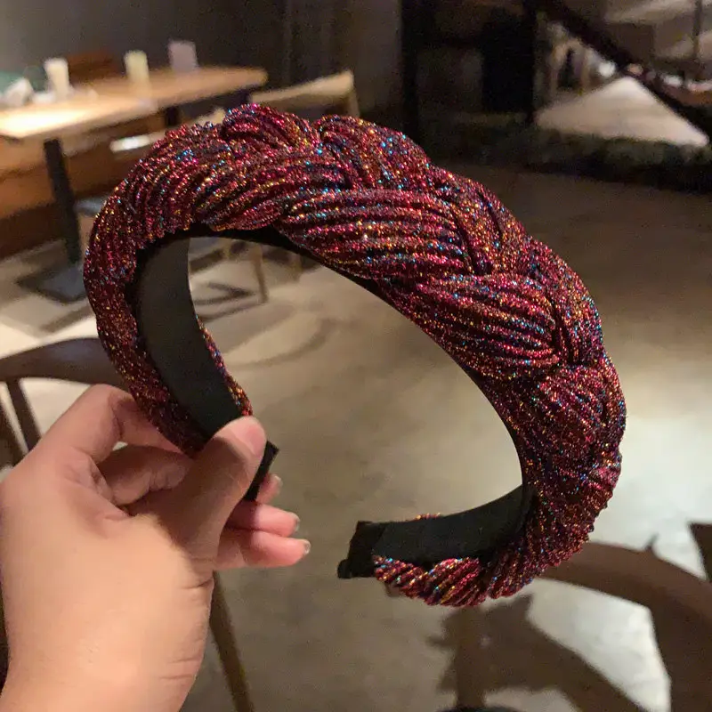 Colorful Braided Hair Hoop for Women - Image 2