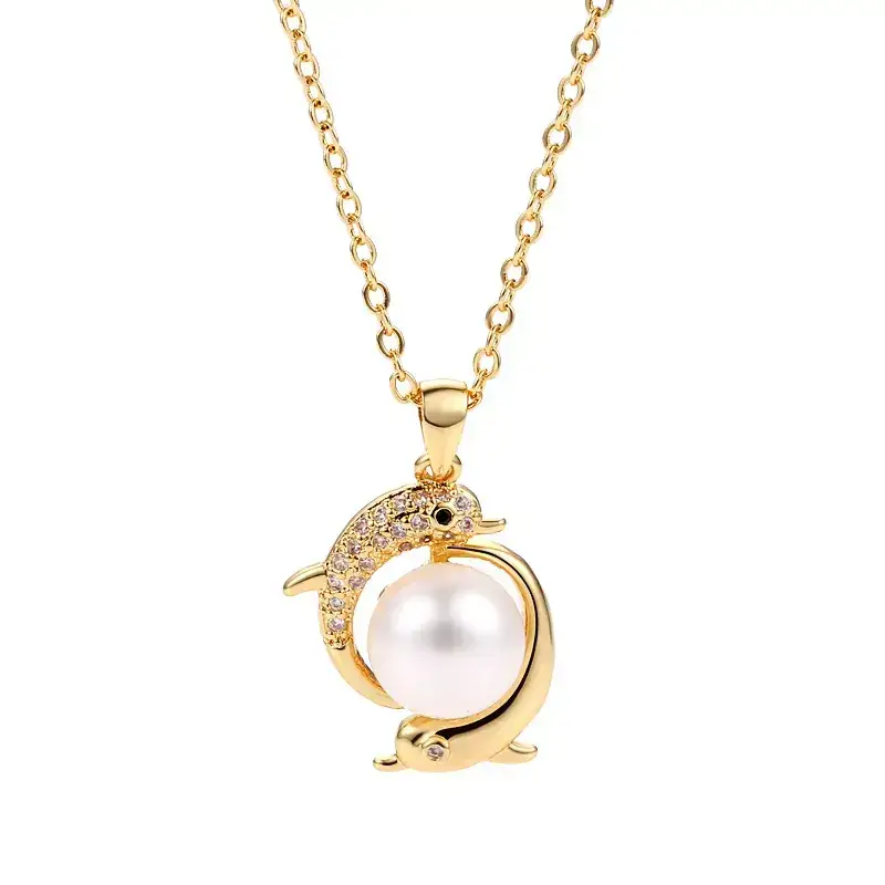 Japanese Pearl Pendant with Dolphin Design - Image 11