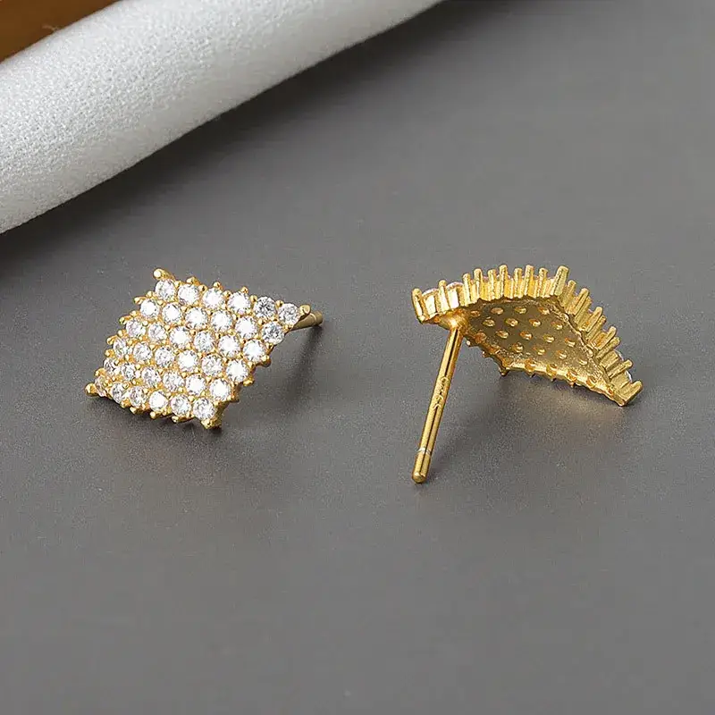 Korean Super Flash Diamond Zircon Drill Earrings for Women - Image 3