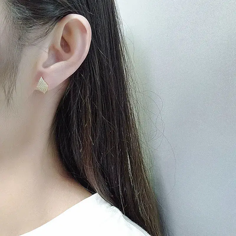 Korean Super Flash Diamond Zircon Drill Earrings for Women - Image 5