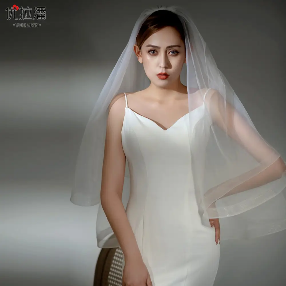 Multi-Layered Wedding Veil Wide-Brimmed Bridal Dress - Image 6