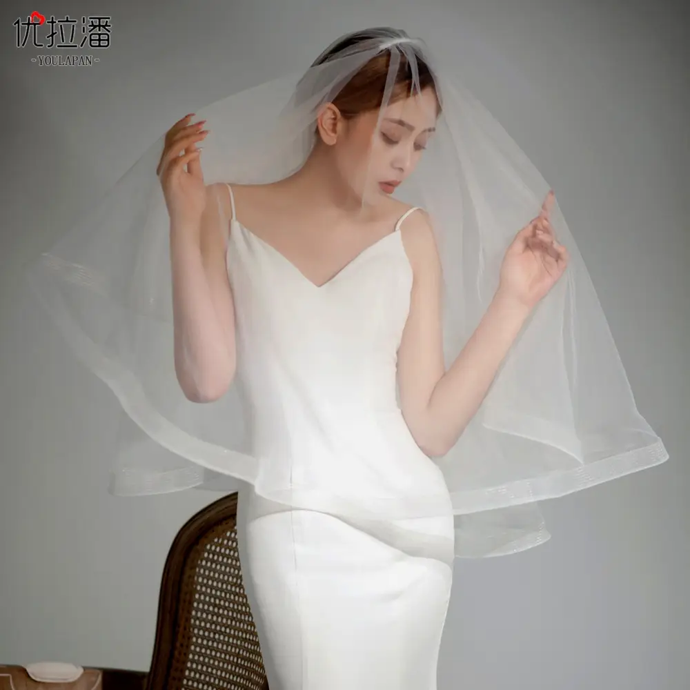 Multi-Layered Wedding Veil Wide-Brimmed Bridal Dress - Image 8