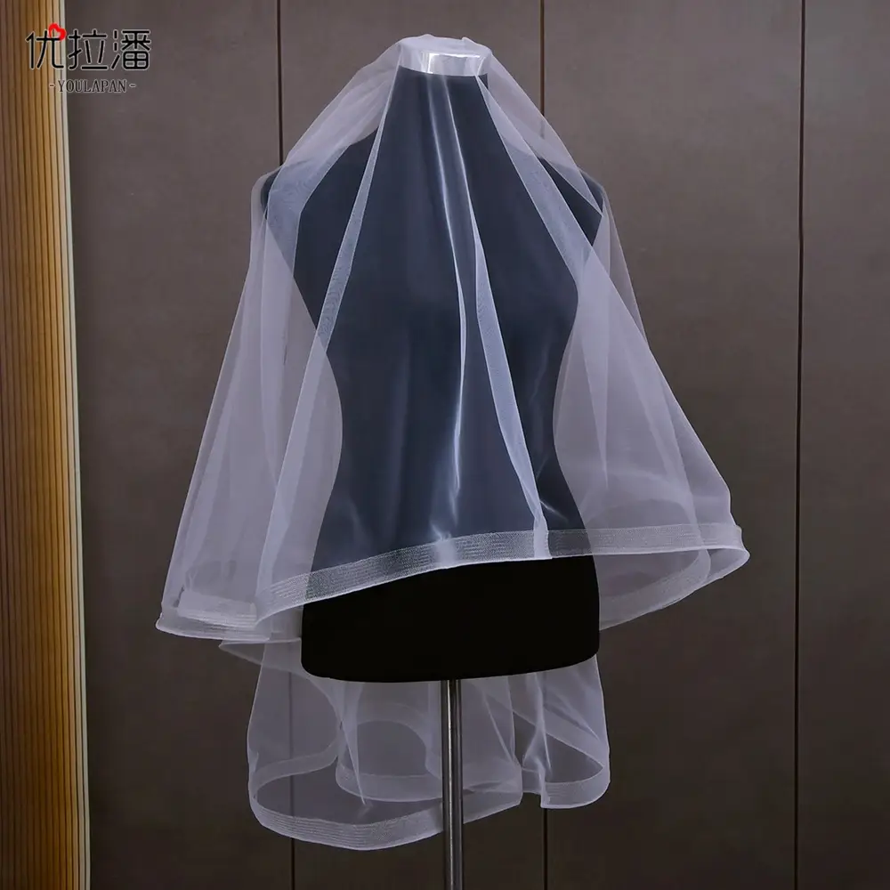Multi-Layered Wedding Veil Wide-Brimmed Bridal Dress — feature 7
