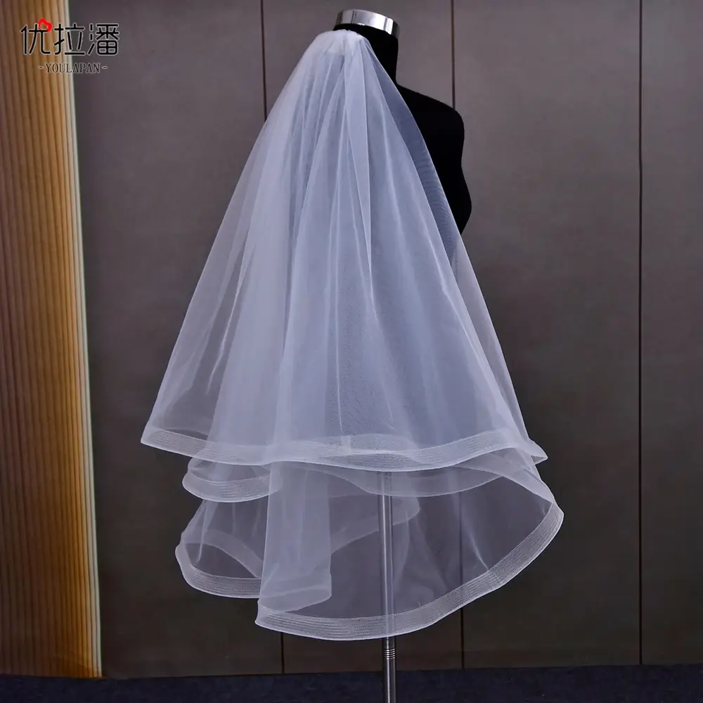 Multi-Layered Wedding Veil Wide-Brimmed Bridal Dress — feature 8