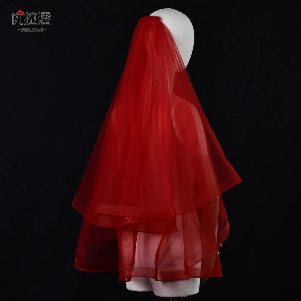 Multi-Layered Wedding Veil Wide-Brimmed Bridal Dress - Image 4