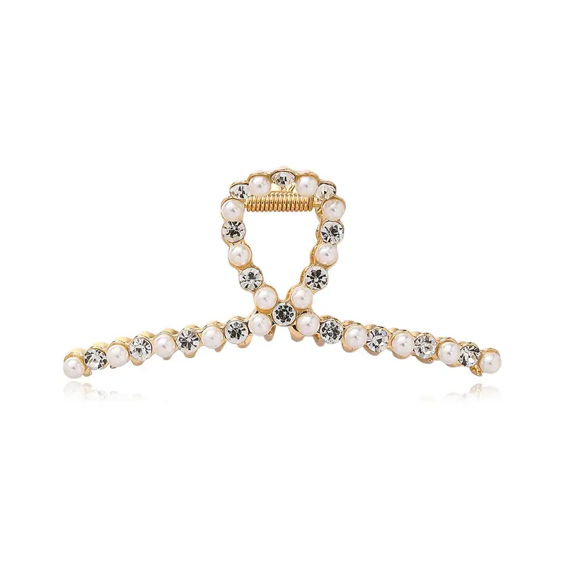 Pearl Hair Clip for Women Back of Head Japanese Style