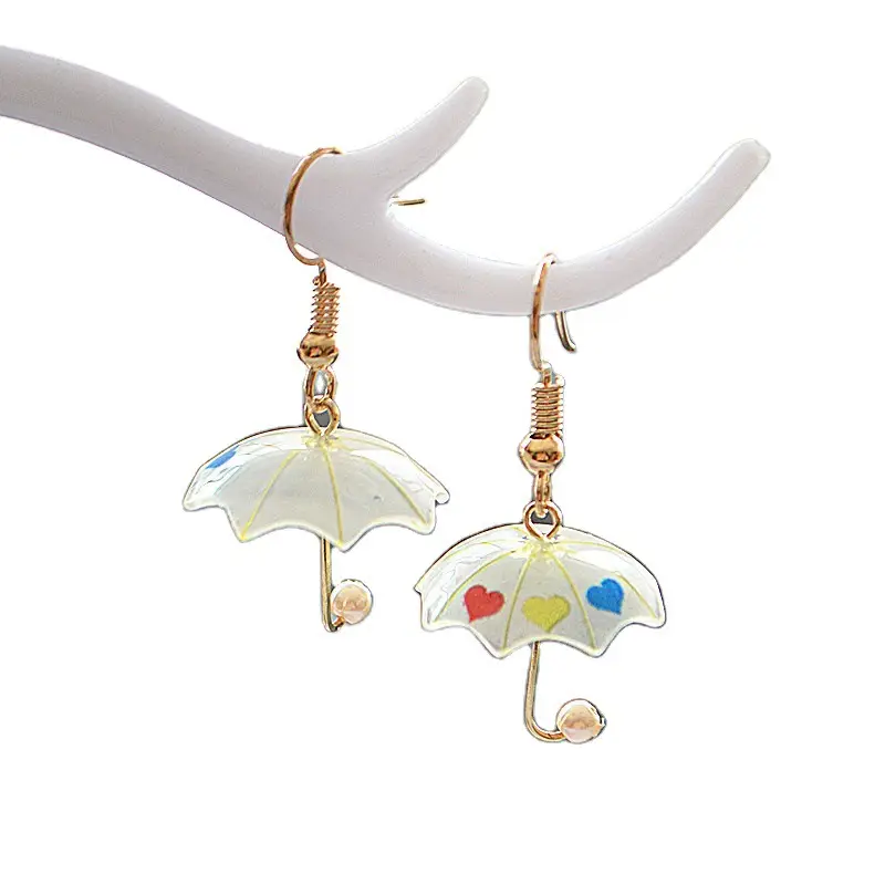 Mini Sun Umbrella Pearl Earrings for Women