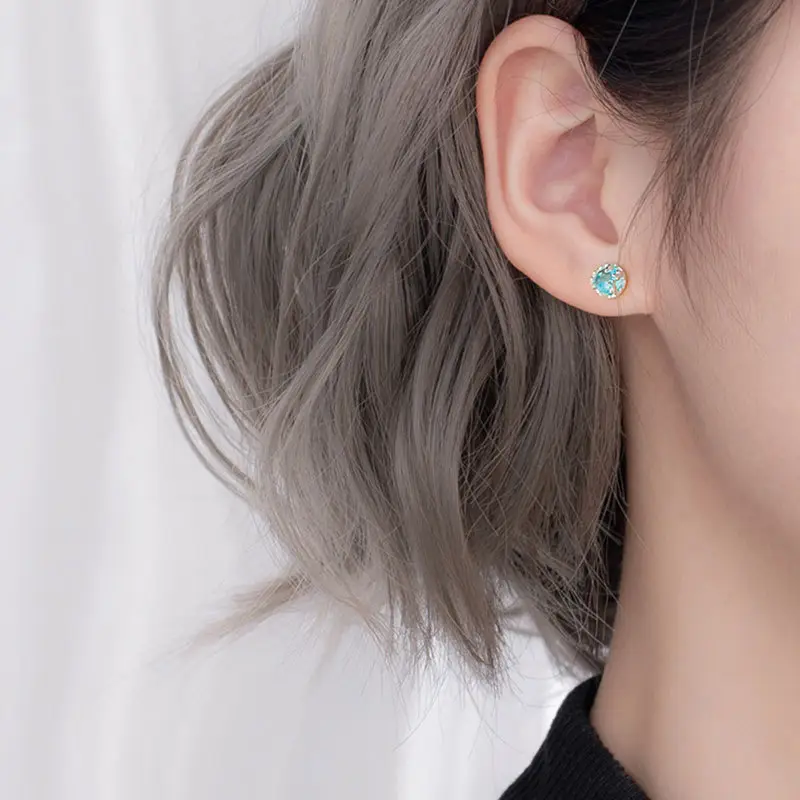 Ganjia Crystal Stud Earrings for Women