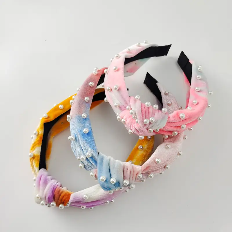 Pearl Knot Hairbands with Printed Design - Image 8
