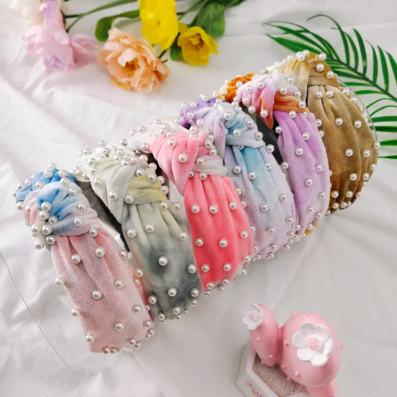 Pearl Knot Hairbands with Printed Design - Image 9