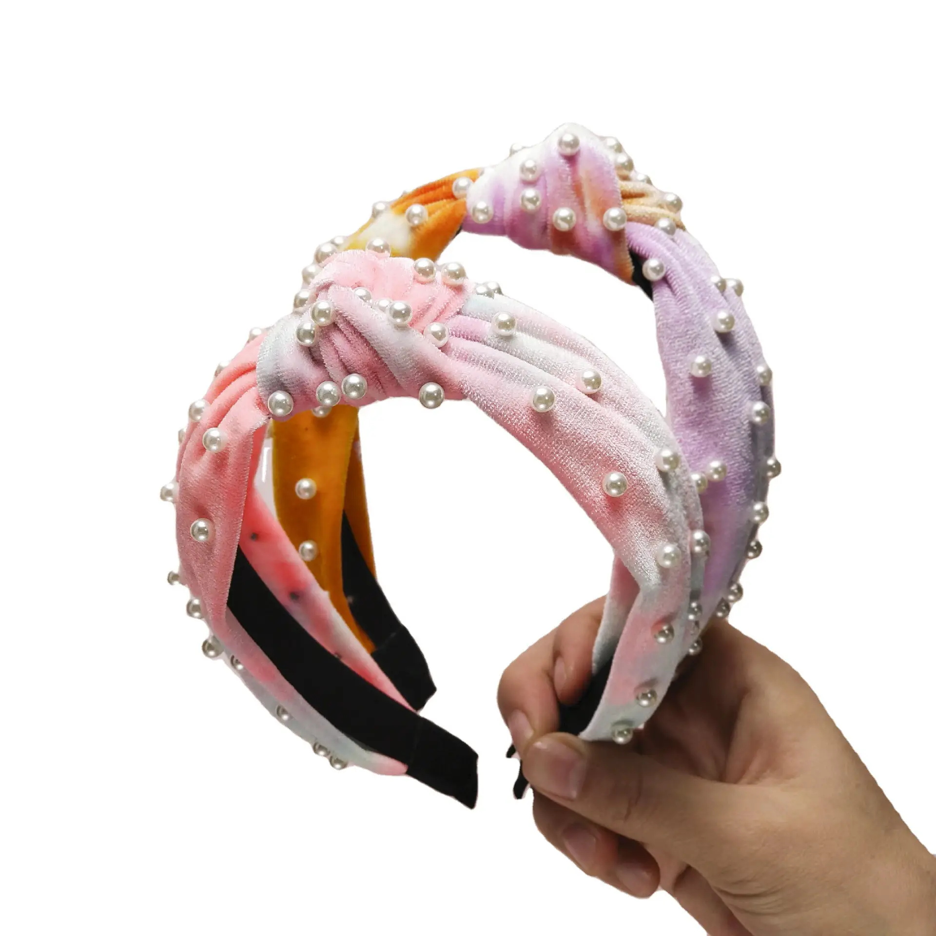Pearl Knot Hairbands with Printed Design - Image 11