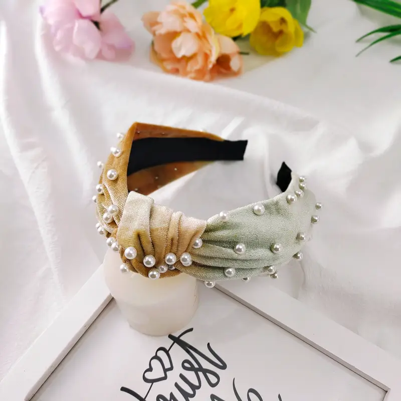 Pearl Knot Hairbands with Printed Design - Image 5