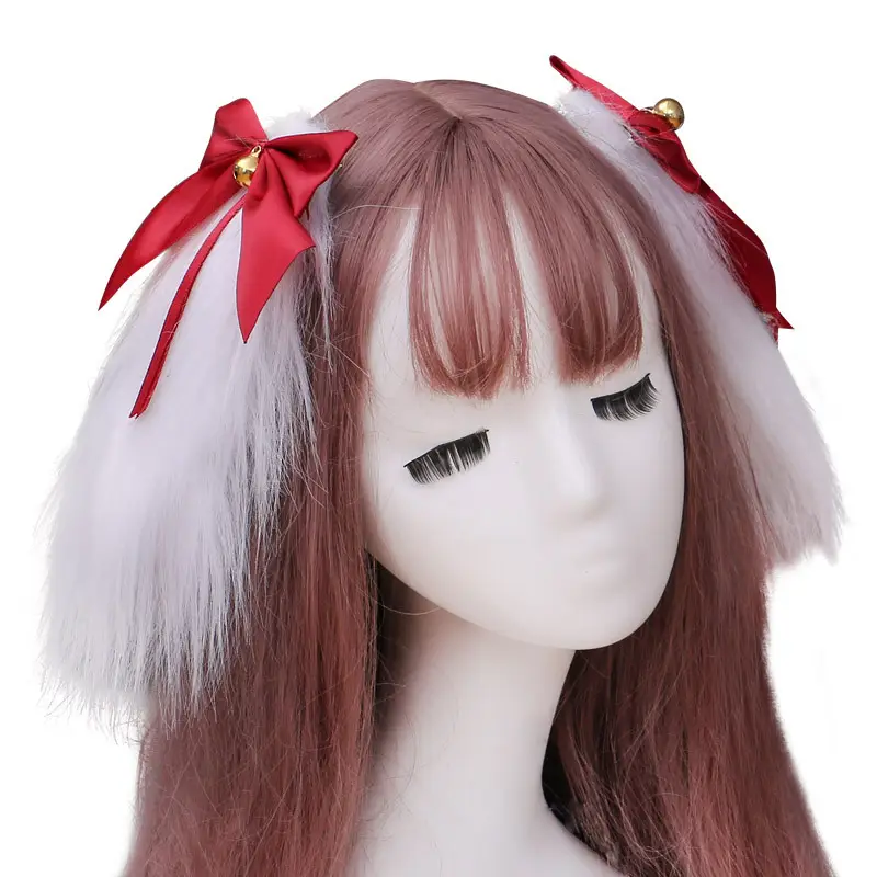 Japanese Lolita Hair Bow Bell Ear Clip Multi Color - Image 11