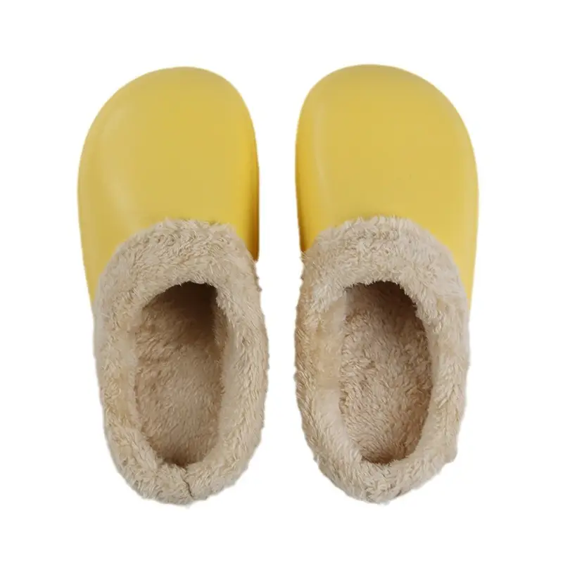 New winter couples home warm shoes fleece-lined can be worn waterproof non-slip platform indoor plush cotton slippers women - Image 9