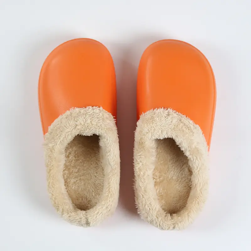 New winter couples home warm shoes fleece-lined can be worn waterproof non-slip platform indoor plush cotton slippers women - Image 2