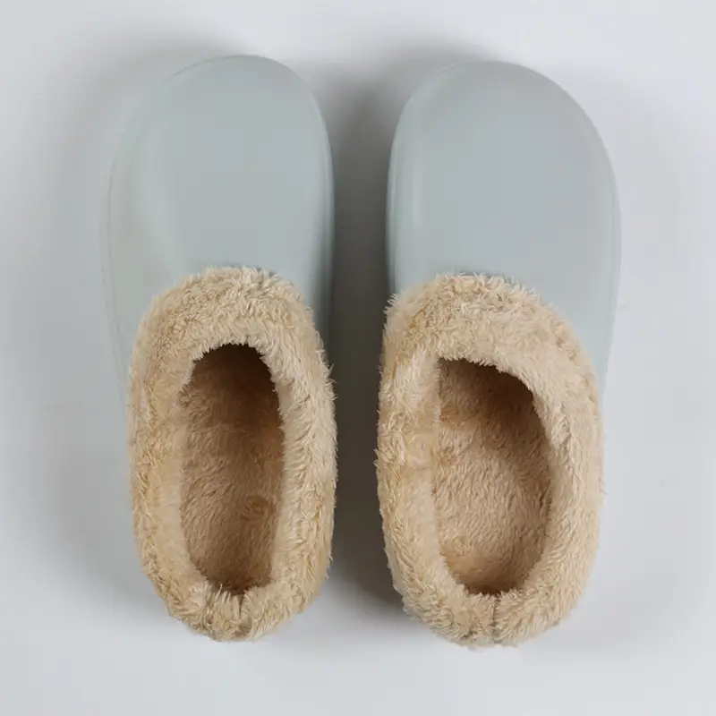 New winter couples home warm shoes fleece-lined can be worn waterproof non-slip platform indoor plush cotton slippers women - Image 4