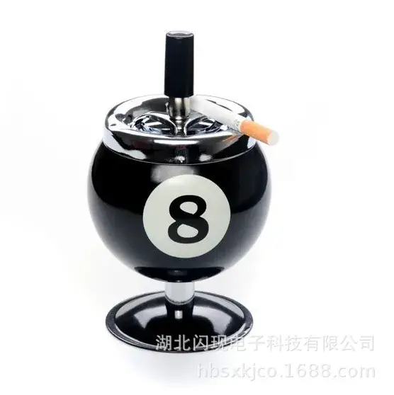 Lucky Billiards Rotating Metal Ashtray Red - Image 5